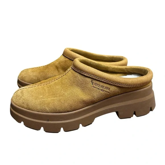 Koolaburra by UGG Neerie Clog Size 8 Brown Tan Slip On Chunky Faux Fur Comfy - Picture 1 of 11